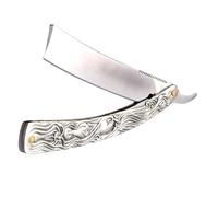 WRITWAA Rasoio Manuale per Barba e Chioma, Rasoio di Vecchio Tipo Portatile, Lama Scorrevole per Rasatura Delicata, Uso Professionale e Domestico, Adatto per Viaggio e Saloni Barberia