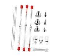 WRITWAA Ricambi Aerografo con Ugelli e Aghi Accessori per Aerografo Modellismo Parti di Ricambio Resistenti e Compatibili per Spruzzatori Standard