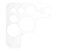 WRITWAA Righello in Acrilico per Taglio Angoli Arrotondati, Resistente All'abrasione e Bordi Lisci, per Stencil Personalizzati e Decorazioni Artigianali