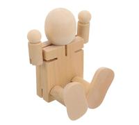 WRITWAA Robot in Legno Incompiuto per Pittura Fai da Te, Giocattolo Trasformabile Sicuro, Decorazione da Scrivania Originale e Personalizzabile