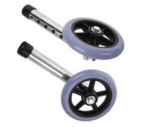 WRITWAA Ruote di Ricambio per Deambulatore in Acciaio Inossidabile e Gomma Antiscivolo Frontali Silenziose per Ausili di Cammino Anziani e Disabili Accessori Pratici e Resistenti per