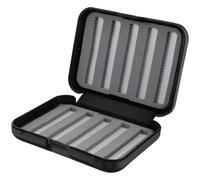 WRITWAA Scatola per Mosche da Pesca, Piccola, Portatile | Plastica Nera, Stili Multipli, Facile da Trasportare, per Accessori, Esche, Attrezzatura, Mare Stile Casuale