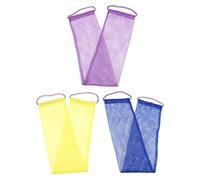 WRITWAA Scrubber Esfoliante la Schiena 3 Pezzi lungo Lavaggio Corpo Uomo Donna Baño Doccia Corde Colore Assortito per Pelle Morbida e Pulizia Profonda