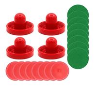 WRITWAA Set 1 Pezzo Accessori Hockey da Tavolo Rosso in Plastica Disco e Spingitori per Divertimento Familiare e Ricambi per Tavolo Air Hockey