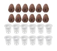 WRITWAA Set 12 Cestini Idroponici in Plastica Fessure per Colture Fuori Suolo Tazze per Germinazione Piante e Piantine Adatti per Coltivazione in Acquaponica e Giardino Indoor