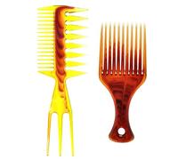 WRITWAA Set 2 Pz Pettini a Denti Larghi in Pp per Styling Capelli Massaggio Cute per Saloni e Uso Quotidiano