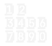 WRITWAA Set 2 Stencil Spray Riutilizzabili Numerici in Pet per Pittura di Indirizzi su Cordoli, Numeri da 0 a 9 per Interni ed Esterni, Kit Stencil per Dipingere Numeri Civici, Cassette