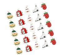 WRITWAA Set 25 Pezzi Ciondoli in Lega Natalizi Fai da Te Orecchini Pendenti Elementi di Babbo Natale Elfo Guanti e Scarponi da Sci Accessori per Gioielleria Regalo per Natale e