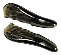 WRITWAA Set 2pezzi Pettini in Corno Naturale per Chioma Pettine per Donna 13-14 Cm Strumento da Parrucchiere Anti Elettricità Statica Colore Casuale