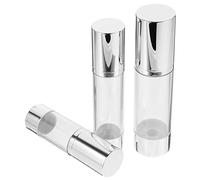 WRITWAA Set 3 Contenitori Da Viaggio Con Pompa Airless 30/50/80ml, Barattoli Cosmetici a Tenuta Stagna, Contenitori Per Lozione Portatili Per Viaggio e Cura Della Pelle