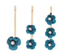 WRITWAA Set 3 Pezzi Mollettoni per Chioma Fiore Rosa e Perle, Accessori Unici in Lega di Zinco e Abs, Facili da Indossare per Donne e Ragazze a Matrimoni