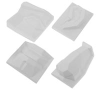 WRITWAA Set 4 Modelli in Gesso per Schizzi di Scultura Lineamenti del Viso, Statua Decorativa Leggera per Apprendimento dei Tratti Facciali e Pratica Artistica, Supporto Didattico