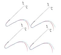 WRITWAA Set 4 Pezzi Mini Lampioni Da Giardino Led Bianchi Modello 1:100 Per Decorazioni Case in Miniatura e Tavoli Di Sabbia, Illuminazione Scenica Per Modellismo e Giardino in Miniatura