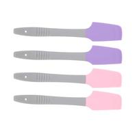 WRITWAA Set 4 Pezzi Spatole per Ceretta in Silicone e Pp per Uso Domestico, Superficie Liscia e Sicura, Applicatori di Cera Portatili per Depilazione