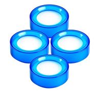 WRITWAA Set 4 Pezzi Spugne Umidificanti per Dita in Plastica Trasparente Blu Tampone Rapido per Inumidire Pollice e Punta delle Dita Accessorio per Gestione Contanti in Ufficio e Banche