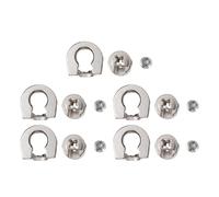 WRITWAA Set 5 Pezzi Connettori per Mobili in Lega, Dado Ruota Eccentrico e Perno per Mensola Multifunzionale, Staffe Resistenti per Fissaggio Mensole in Cartongesso, Legno e Cemento