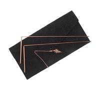 WRITWAA Set Bacchette da Rabdomante in Ottone per Caccia AI Fantasmi e Rilevamento Acqua Bastoncini Leggeri con Pendolo e Borsa in Feltro Attrezzatura Portatile per Esplorazione