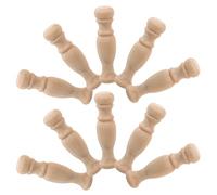 WRITWAA Set da 10 Balaustre in Legno Grezzo per Scale, Pilastri Romani Decorativi Non Rifiniti 7x1,8 Cm, Fusi per Mobili Fai da Te e Accessori Artigianali per Lavorazione del Legno