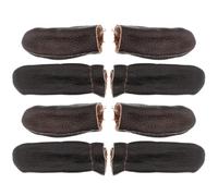 WRITWAA Set di 4 Ditali in Materiale Sintetico Marrone per Cucito, Proteggi Dita Compatti e Semplici, Come Strumento per Infeltrire e Accessori per Cucire a Mano Colore Colore Casuale