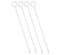 WRITWAA Set di 4 uncinetti per Girare Gli Anelli da Cucito, aste per Girare Gli Anelli da 26,4 cm con Linguetta, Lunghi Strumenti in Metallo per Cucire a Mano Tubi di Tessuto, Cinture, Cinghie e