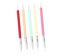 WRITWAA Set Di 5 Penne in Silicone Per Nail Art Pennello Leggero e Resistente Per Manicure Strumenti Pittura Unghie Liner Per e Speciali