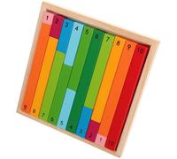 WRITWAA Set di Bastoncini Montessori per l'Educazione Matematica in Legno Colorato Strumenti per Competenze Numeriche e Apprendimento Decimali Gioco Educativo per Asili Nido e Centri di