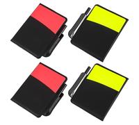 WRITWAA Set di Cartellini Arbitro Calcio con Decorazioni Scuola, Kit Essenziale per Allenamento e Partite, Portatile in PVC con Matita e Penna a Sfera per Arbitri