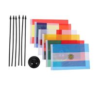 WRITWAA Set di Mini Bandiere da Tavolo in Plastica e Stoffa con Design Vibrante per Festa Calcio Decor, Base Stabile e Portatile per Casa e Feste Sportive 2026