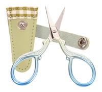 WRITWAA Set Forbici da Cucito in Acciaio con Custodia in Pelle Multicolore Forbici Multiuso per Ricamo Cucito e Lavori Artigianali Strumenti da Sarta Portatili per la Casa e Fai-da-Te