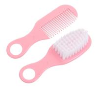WRITWAA Set Kit e Pettine in Plastica Rosa Spazzola Massaggiante Cura Ragazzo Ragazza Funzione Massaggio senza Dolore per Chioma Delicati