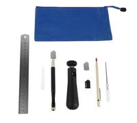 WRITWAA Set Tagliavetro Professionale a Penna Impugnatura Ergonomica, Lame Sostituibili e Supporto per Vetri da 2 a 20 Mm, Kit Portatile per Taglio Vetro, Specchi e Bottiglie, Utensili