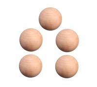 WRITWAA Sfere di legno non verniciate, 4 cm, senza foro, 5 pezzi, sfere rotonde in legno naturale per accessori fatti in casa, giocattoli per bambini, idee fai da te e decorazioni creative per la casa