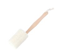 WRITWAA Spazzola Esfoliante Per Corpo e Bagno in Spugna Di Luffa Naturale Manico Legno Per Grassa o Secca Crea Schiuma Ricca Si Espande Acqua e Si Asciuga Rapidamente Grazie Al Cordoncino