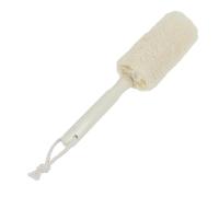 WRITWAA Spazzola Per Pulizia Bottiglie Acqua Manico Lungo Fessure Angoli Morti Presa Comoda Luffa Naturale Resistente Strofinare Macchie Indurite Barattoli Vetro Biberon Vasi Bollitori