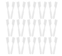 WRITWAA Spazzolino da Denti da Prigione Mini Manico a Impronta Digitale Set 100 Pezzi Testina Piccola e Setole Morbide per Uso Istituzionale e Kit Viaggio Antiscivolo