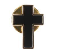 WRITWAA Spilla a croce cristiana da bavero: spilla a croce formale - vintage in rame per chiesa, coro, abito da bavero, clero, comunione, battesimo, matrimoni, argento