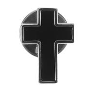 WRITWAA Spilla a croce cristiana da bavero: spilla a croce formale - vintage in rame per chiesa, coro, abito da bavero, clero, comunione, battesimo, matrimoni, argento