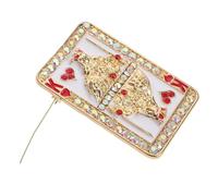 WRITWAA Spilla da Bavero a Forma di Cuore Rosso K in Lega di Zinco con Cristalli Scintillanti, Accessorio Creativo per Giacche e Cappelli in Stile Hip-hop per Feste e Moda Urbana