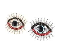 WRITWAA Spilla da Bavero Malocchio Tacchino Vintage 2 Pezzi Strass Fermaglio per Sciarpa e Scialle Argento e Oro Spille Anti-Malocchio Portafortuna per Donna Uso Quotidiano e Regalo