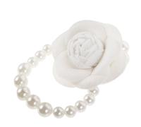 WRITWAA Spilla Gioiello per Vestiti Fiore di Gardenia e Perle, Accessorio Elegante per Abbigliamento Donna e Decorazione per Sciarpe, per Ogni Occasione