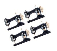 WRITWAA Spille Donna Nero Set 4 时间年份季节 Macchina da Cucire in Lega Brillanti, Design Vintage Accessorio Chic per Festa e Cosplay per Festa e Cosplay