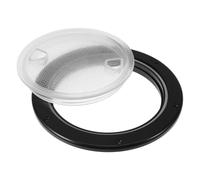 WRITWAA Sportello di Ispezione Rotondo per Coperta Barca, 25cm Nero ABS | Accesso per Ispezione su Coperta, Superficie Antiscivolo, Uso Marino, per Barca a Motore e Camper