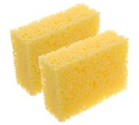 WRITWAA Spugne Rettangolari per Pittura e Fai-da-Te, 2 Pezzi Gialle in Materiale Assorbente con Buona Elasticità per Lezioni di Arte