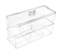 WRITWAA Spugnetta Per Organizer Per Cosmetici Strati Scatola Trasparente Per Spugnette Beauty Custodia Per e Trucchi Portatile Per e Accessori