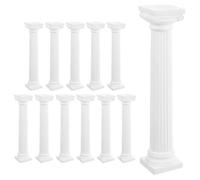 WRITWAA Statue di Colonne Romane in Resina 12 Pezzi 17 CM Portacandele Decorativi per Matrimonio Acquario e Decorazione da Tavolo Sculture Miniatura per Giardino e Ambienti Interni