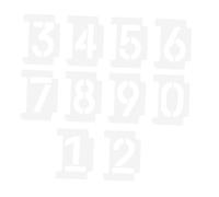 WRITWAA Stencil Riutilizzabili per Numeri e Vernice per Pittura Cordoli, Set 2 Pezzi in Pet per Indirizzi Interni Ed Esterni, Stencil Spray Ad Incastro per Cartelli Numerici e Cassette Postali