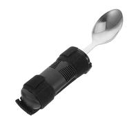 WRITWAA Stoviglie Anti-scuotimento Anziano Mano Con Soltanto Impugnature Maniglia Tremore Per Curvo Cucchiaio Handicappato Cosa Presa Tremare Argenteria Adattiva Acciaio Inossidabile