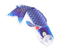 WRITWAA Striscione a Forma di Carpa Blu in Materiale Satinato 1m per Decorazioni Esterne e Feste del Dragon Boat Festival