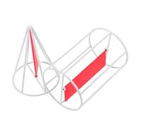 WRITWAA Strumento Didattico Matematico in Ferro e Plastica con Dischi Rotanti Lisci per Relazione di Volume tra Cilindro e Cono, Attrezzatura Interattiva per Scuola Elementare e Aula