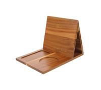 WRITWAA Supporto per Libri Triangolare in Legno Khaki Multiuso Salvaspazio per Comodino e Studio, Design Classico Minimalista per Lettori